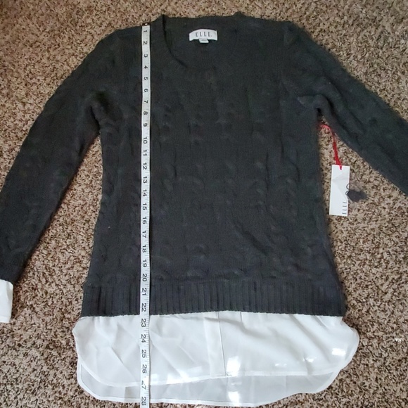 Elle cable twofer with woven ruffle, size XS - Picture 3 of 4